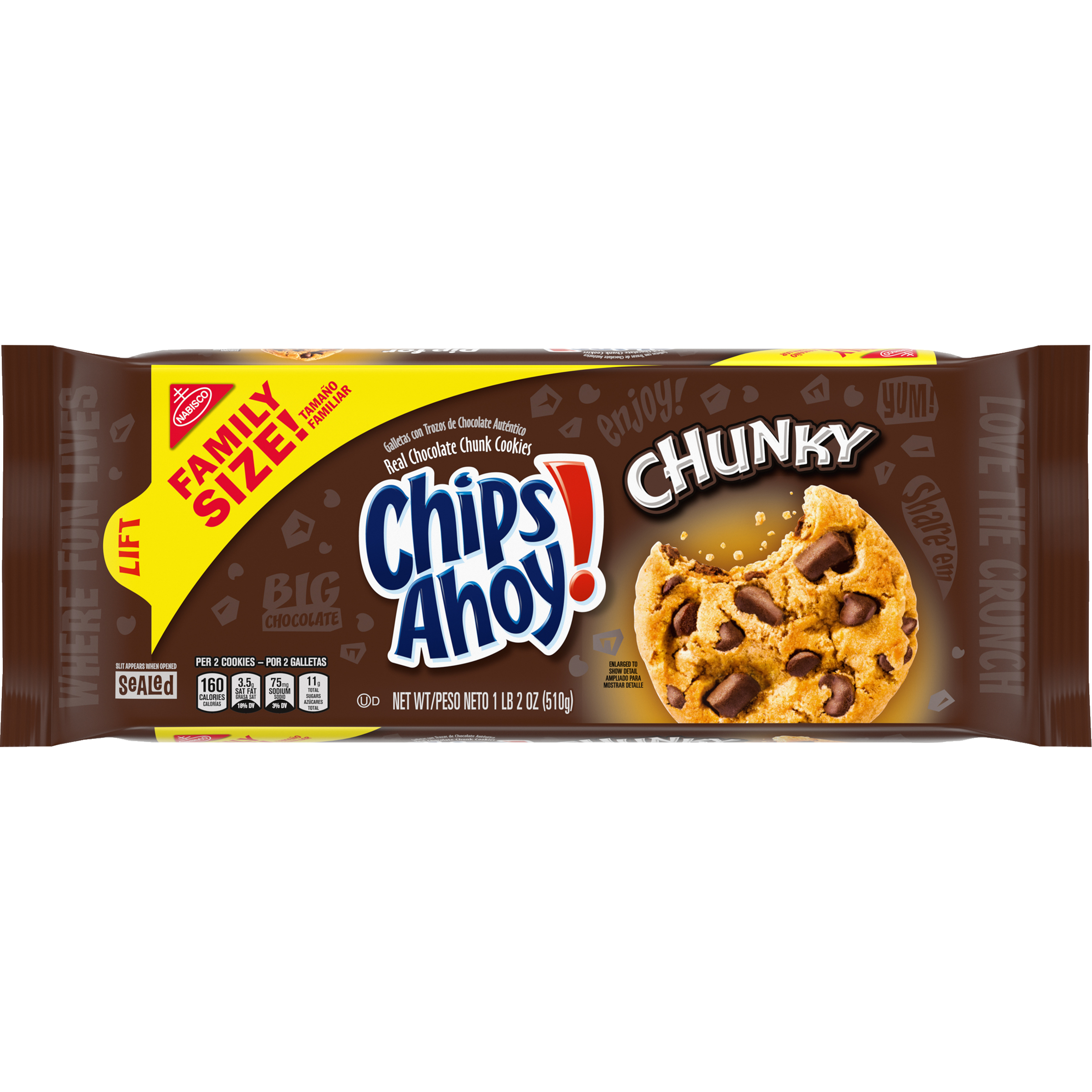CHIPS AHOY! Chunky Chocolate Chip Cookies, Family Size, 18 oz-1