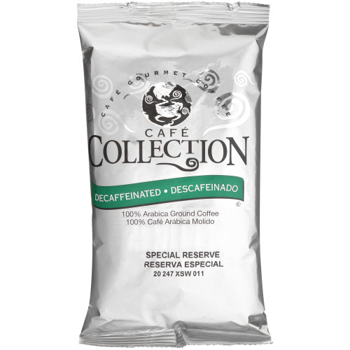  CAFÉ COLLECTIONS Special Reserve Roast & Ground Decaf Coffee, 2.25 oz. Bag (Pack of 20) 