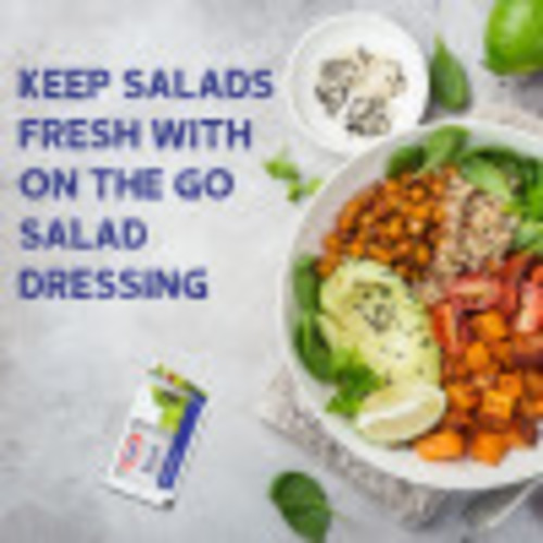 Single use salad dressing