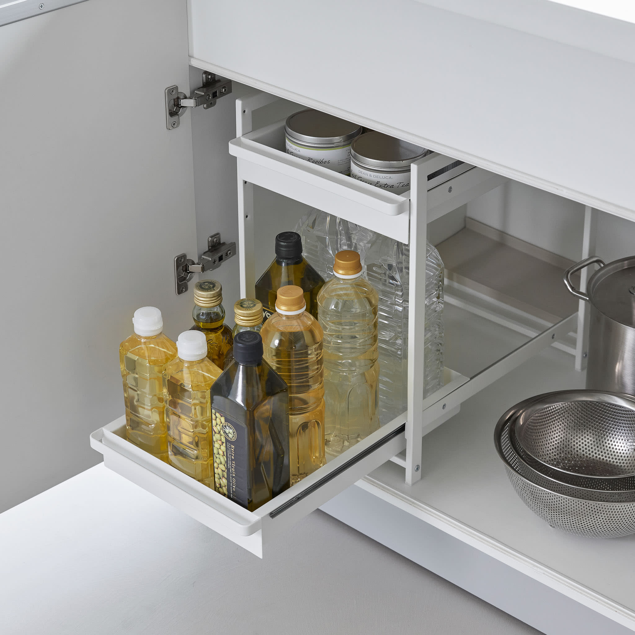 2-Tiered Sliding Under-Sink Organizer : Versatile Storage Solution