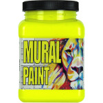 YELLOW NEON MURAL PAINT PINT TECHNO