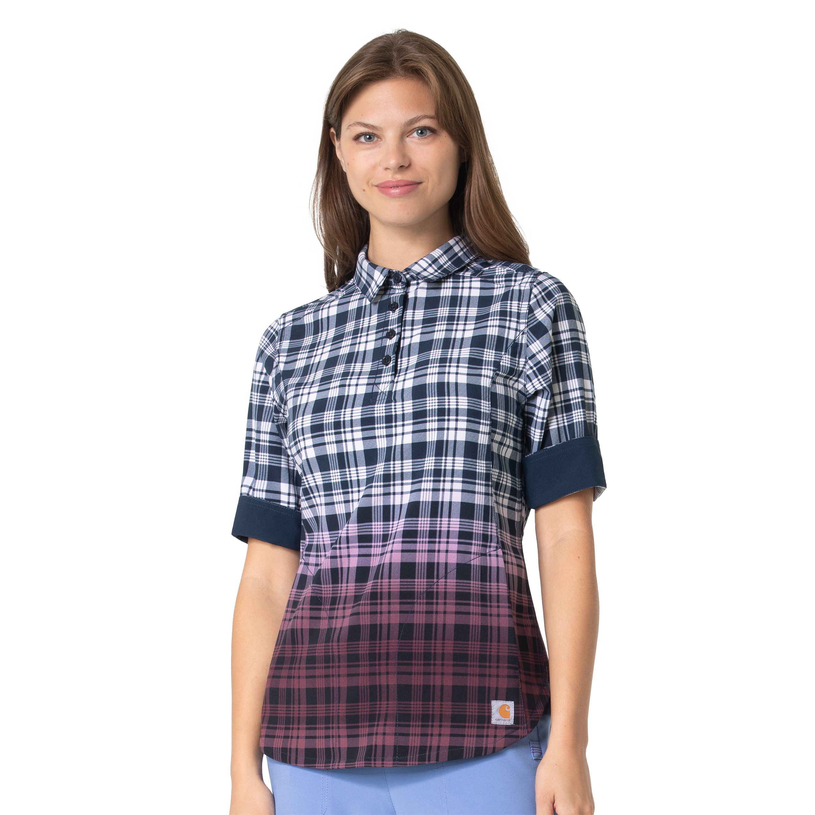 Carhartt Force Cross-Flex Women&#8216;s Print Collared Scrub Shirt-Carhartt