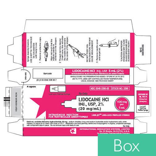 Lidocaine HCL 2% 5ml Syringe- 10/Box