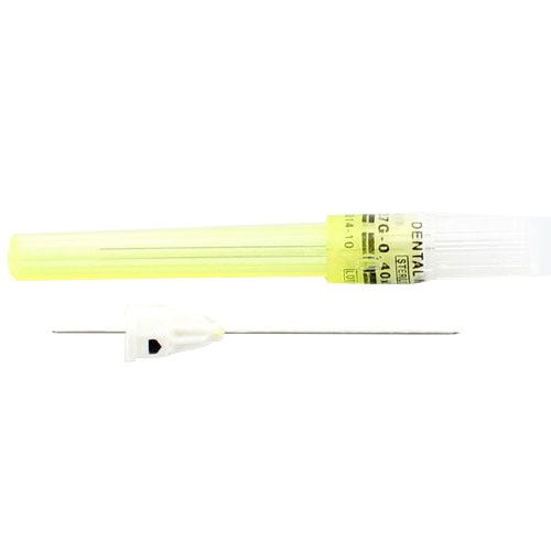 Septoject® Dental Needle, 27 G Long, Plastic Hub, Yellow - 100/Box