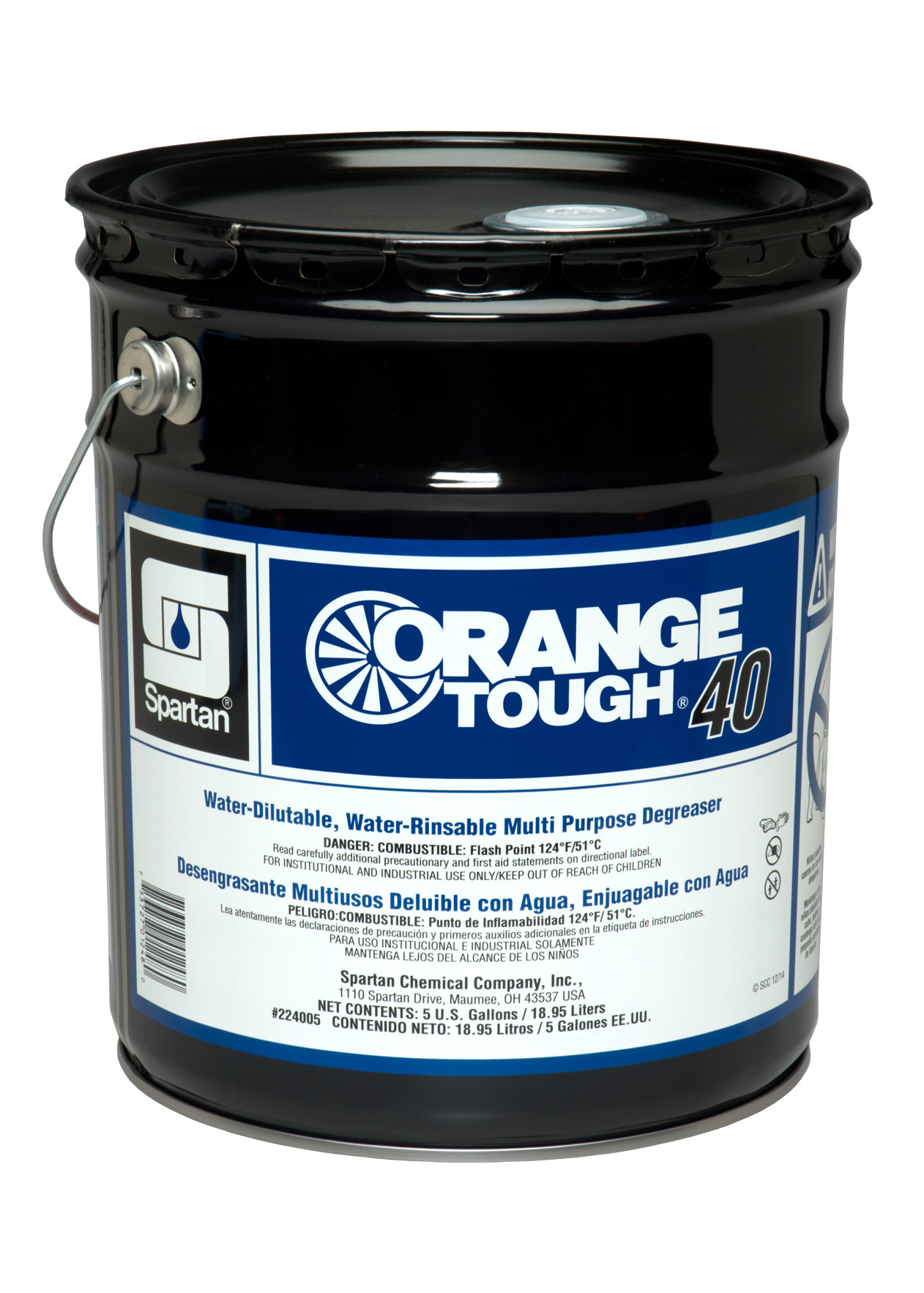 Spartan Chemical Company Orange Tough 40, 5 GAL STEEL LINED