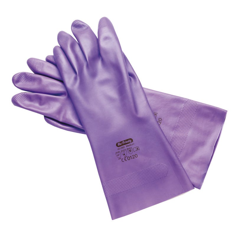 Glove Nitrile Utility Medium, Size 8, Lilac - 3prs/Pack
