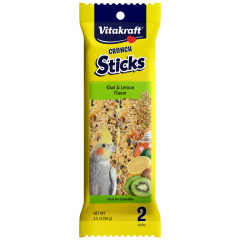Image of Vitakraft Crunch Sticks Treat for Cockatiel Kiwi & Lemon Flavor - 2 Sticks