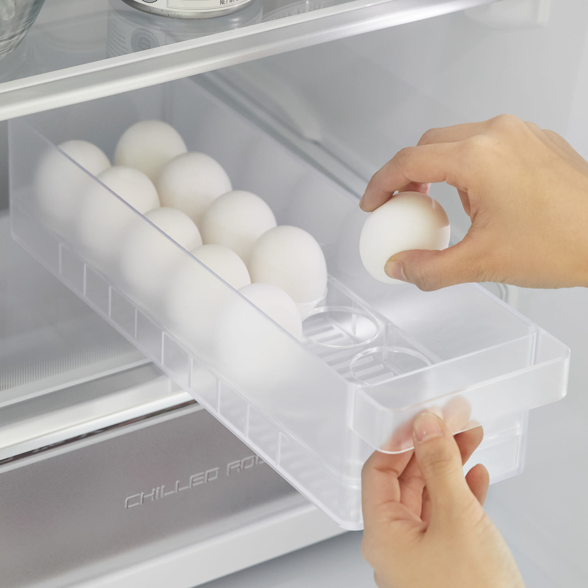 Fridge Egg Tray : Secure Storage for 14 Eggs
