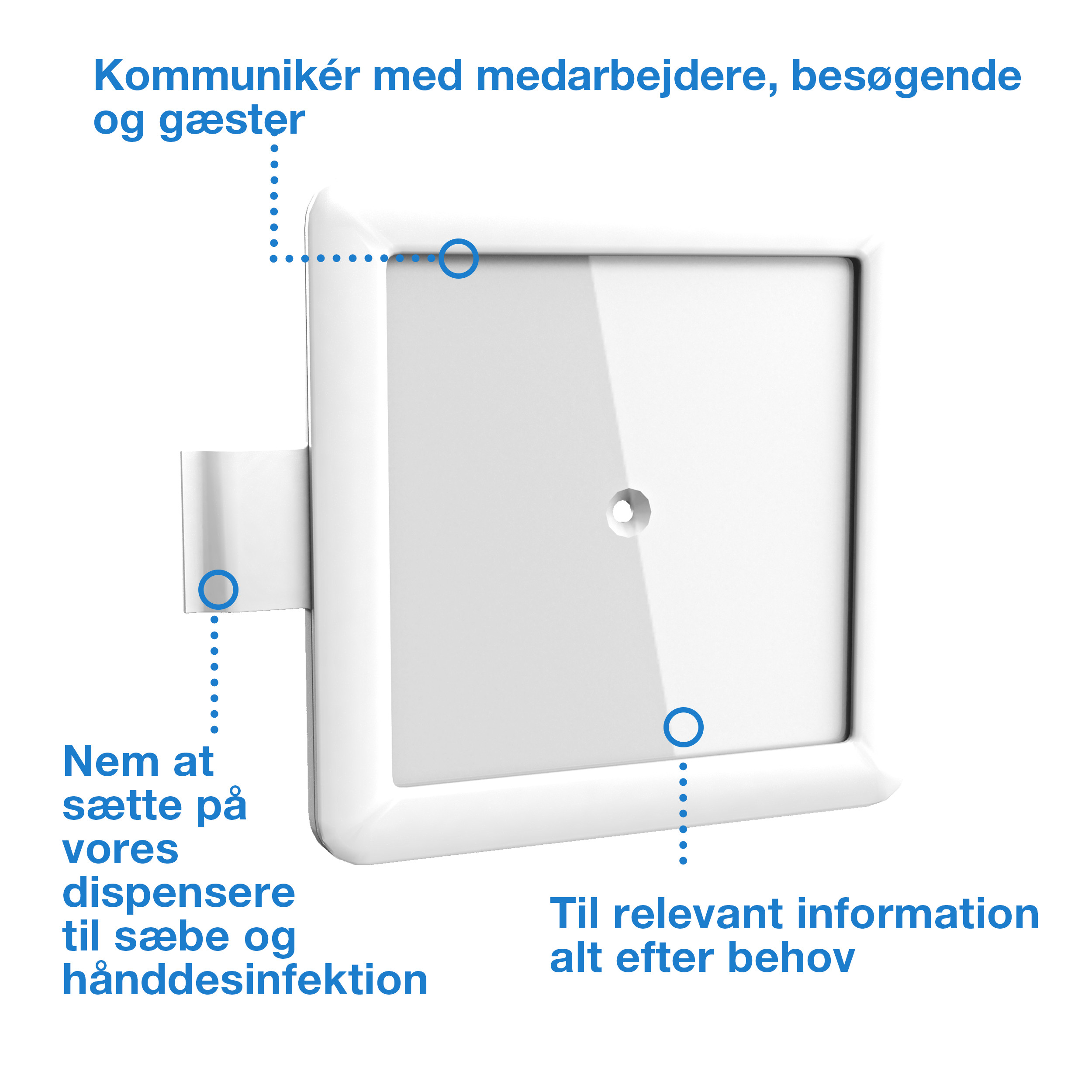Informationsskilt til Tork S4 dispensere, Hvid, Tork S4