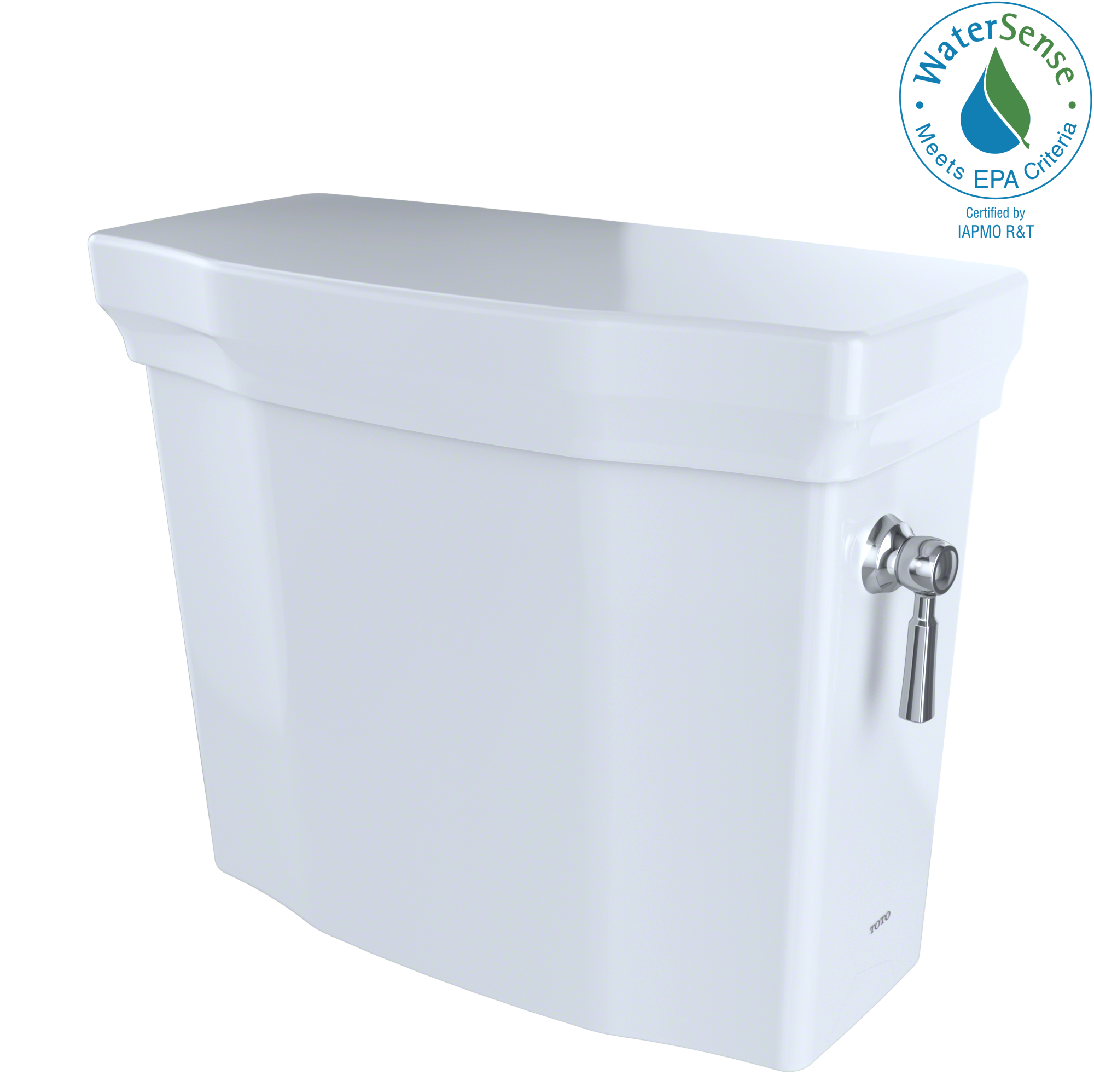 TOTO Promenade II 1.28 GPF Toilet Tank with Right-Hand Trip Lever, Cotton White, Vitreous China, ST403ER#01