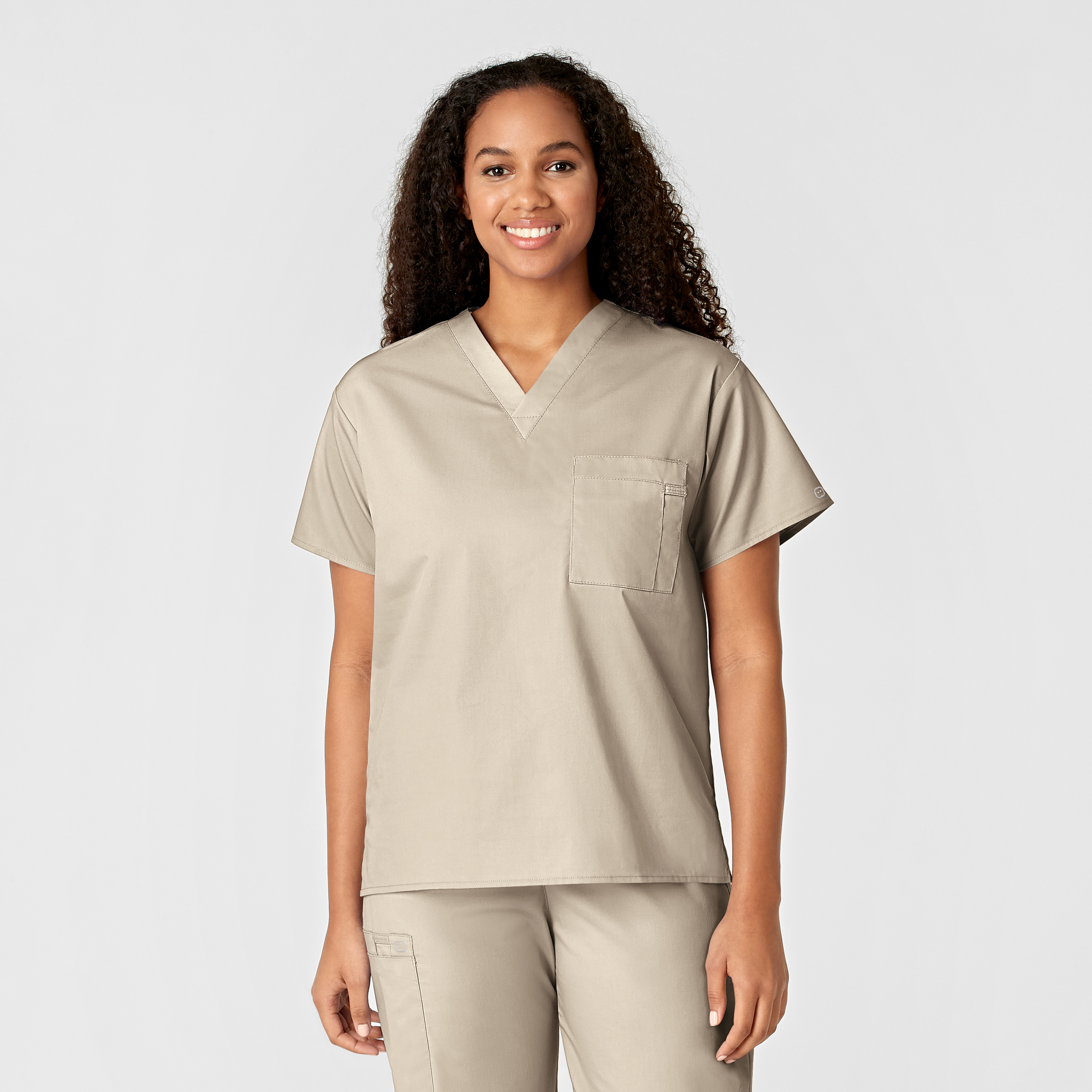 UMASS Grad School Unisex V-Neck Scrub Top-Wonder Wink