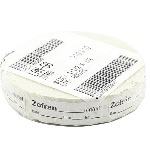 Zofran Labels, White, - 600/Roll