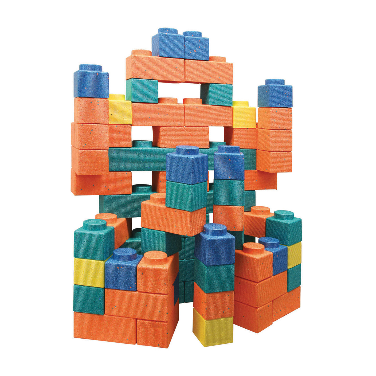 Creativity Street Gorilla Blocks Extra Large Building Blocks, Assorted Colors, 3-1/2" x 3-1/2" to 3-1/2" x 10-3/4", 66 Pieces