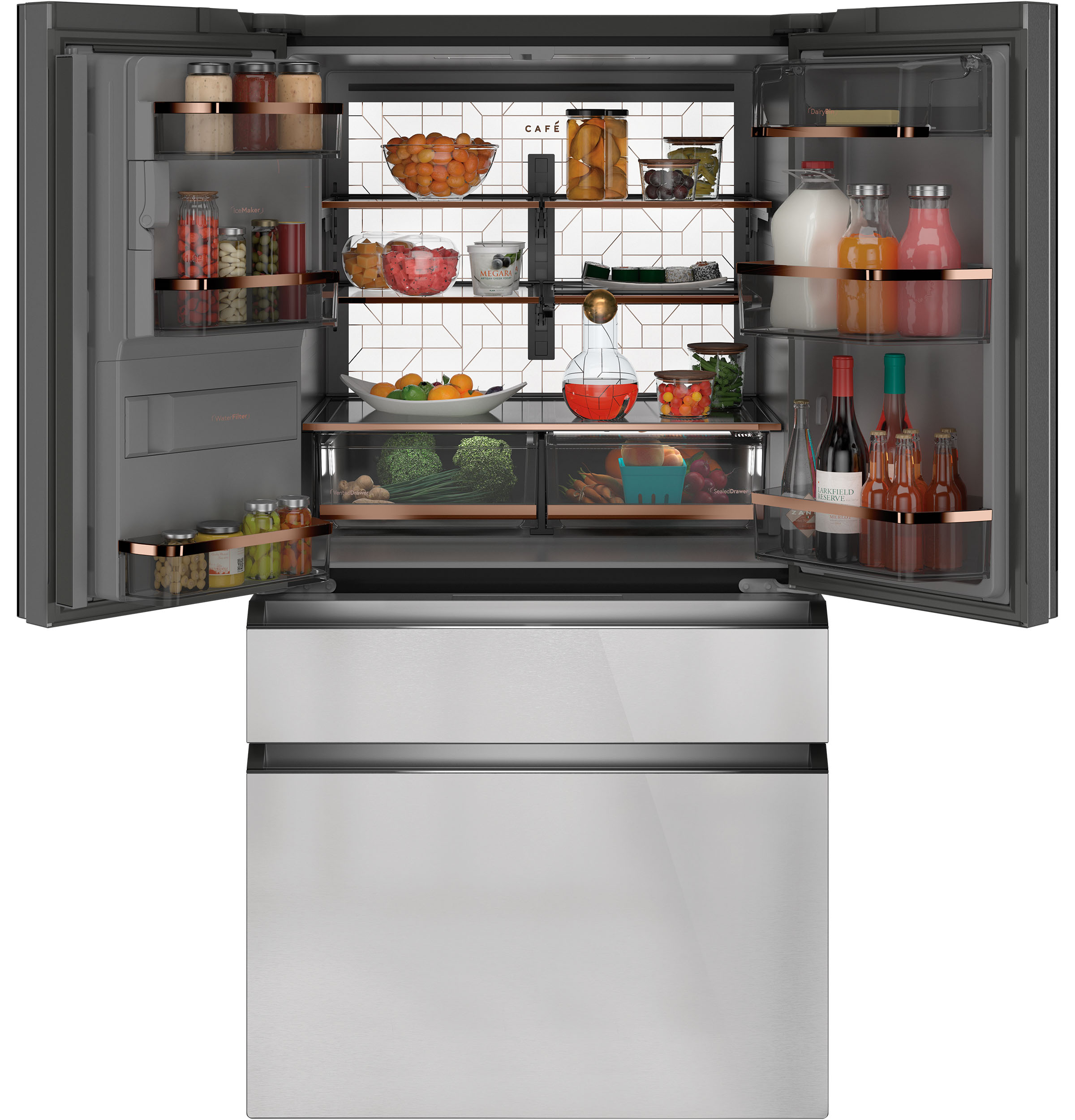 36" Std-Depth 28.0 CuFt 4 Dr French Dr Extrnl Dispnr Std Ice & Water XWF Filter ENERGY STAR® Qualified — Connectable via built-in WiFi view 2