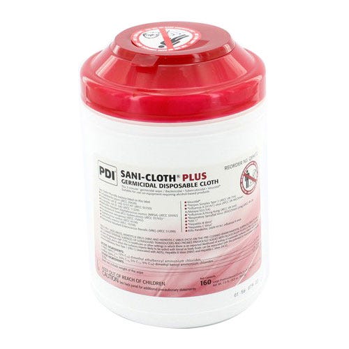 Sani-Cloth® Plus Germicide Wipe 6" x 6-3/4" Large 160/container