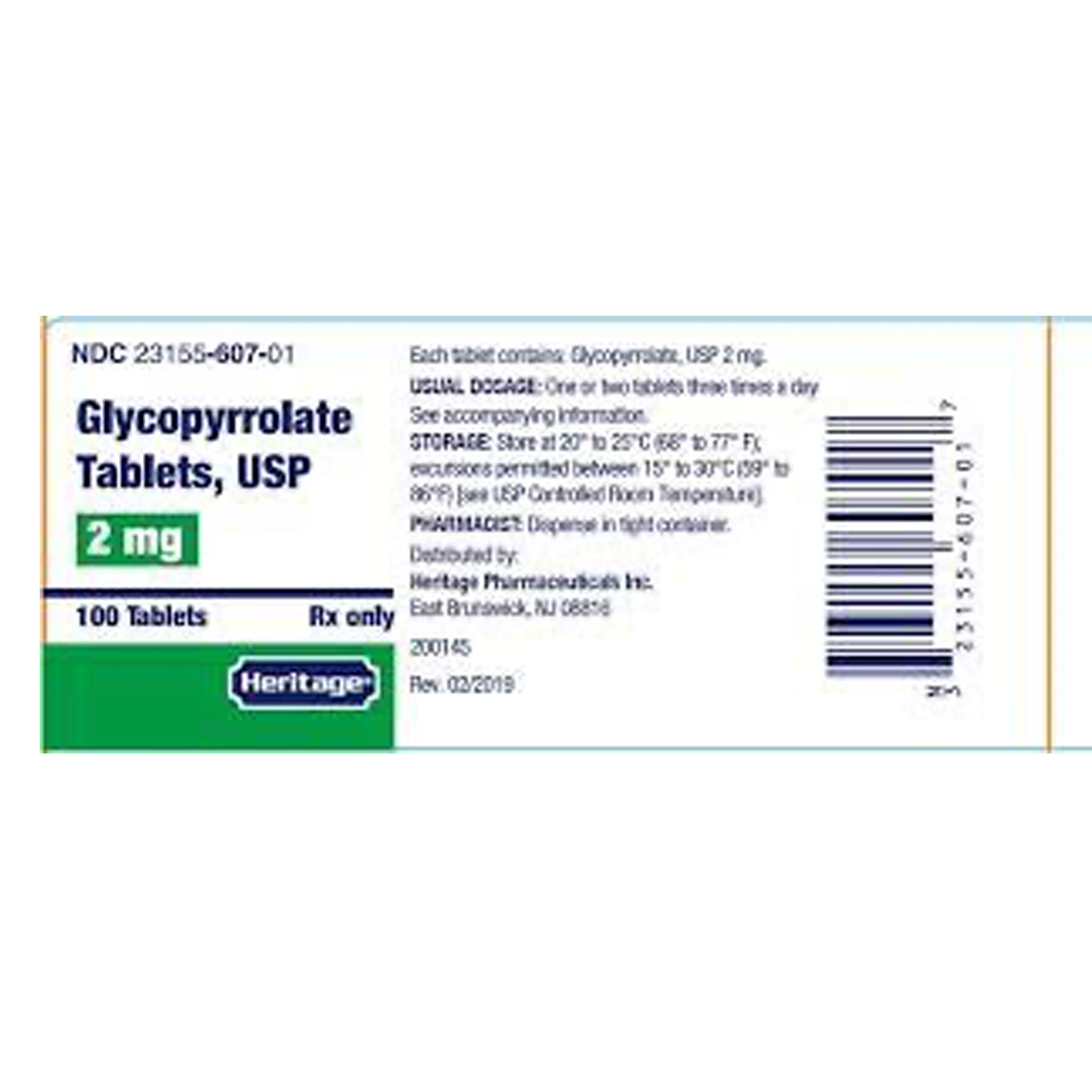 Glycopyrrolate 2mg/ml Tablets