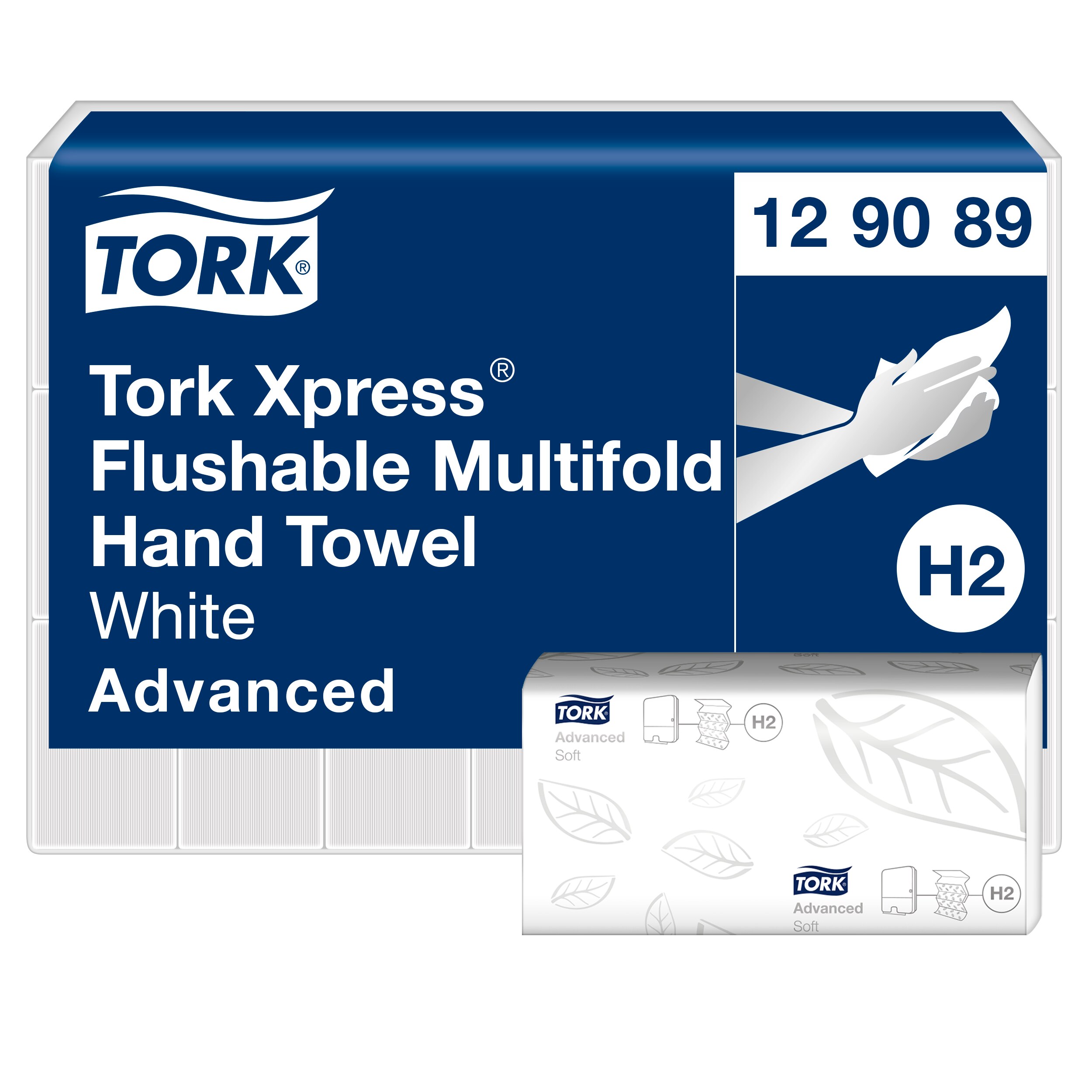 Håndklædeark, 2 lag, Z-fold, 4200 ark, Tork Advanced H2