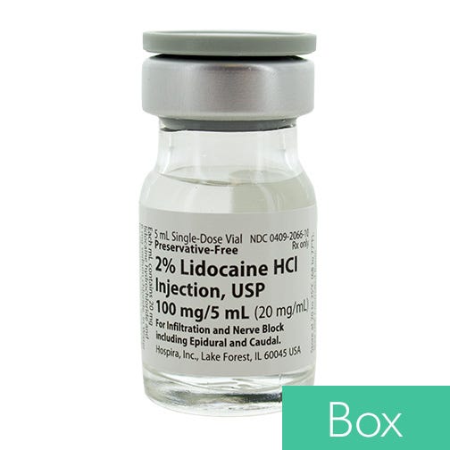 Lidocaine PF 0.02 5ml Single Dose Vial - 10/Box