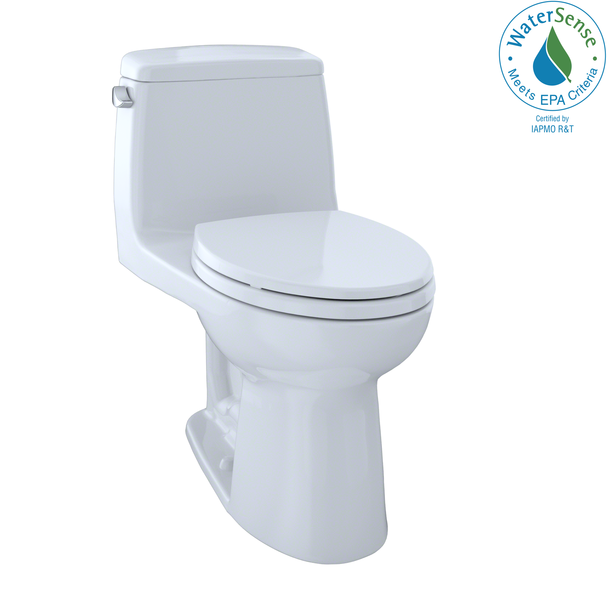 TOTO Eco UltraMax One-Piece Elongated 1.28 GPF Toilet, Cotton White, Vitreous China, MS854114E#01