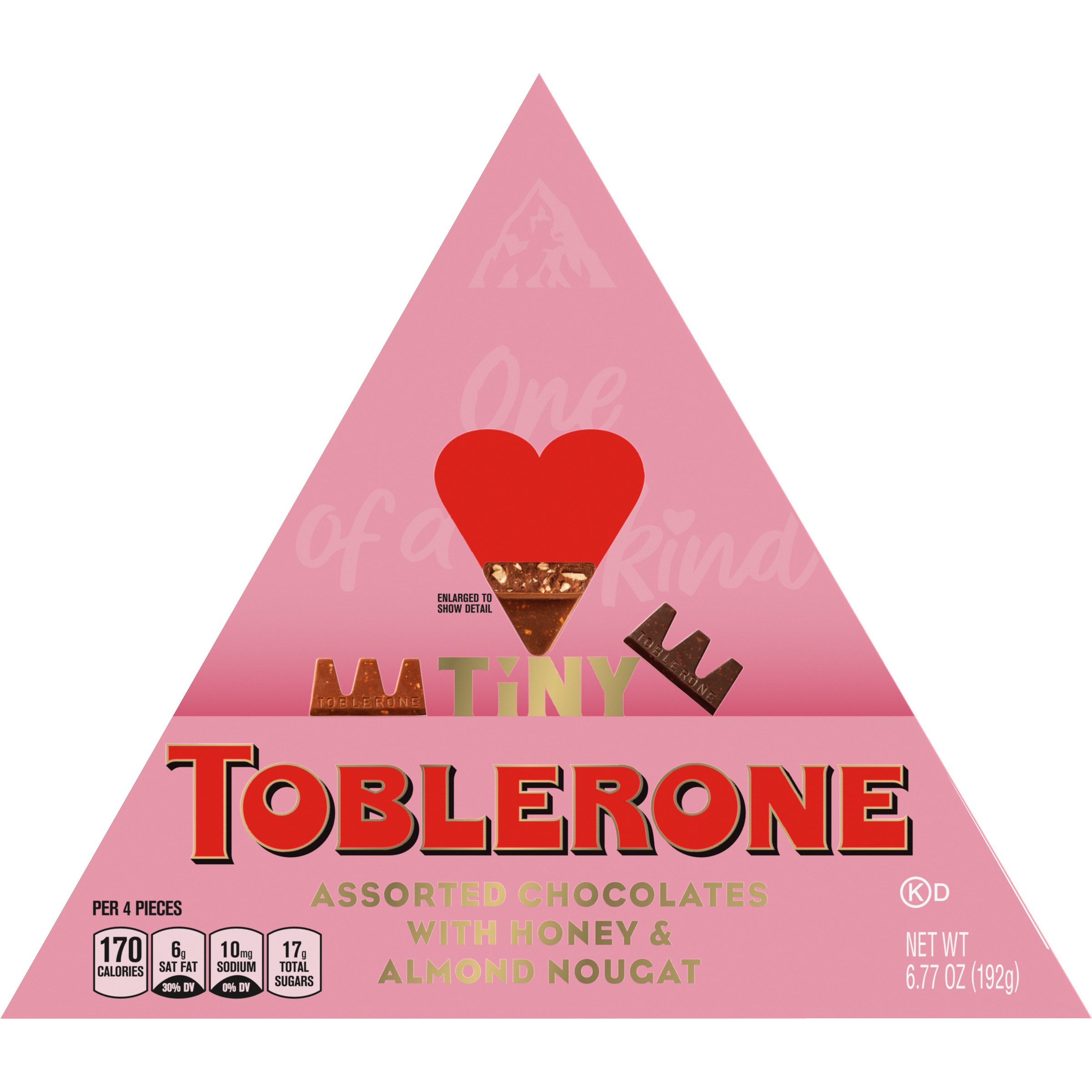 Toblerone Tiny Assorted Swiss Chocolate Candy Bars with Honey and Almond Nougat, Valentines Chocolate Gift Box, 6.77 oz-thumbnail-1