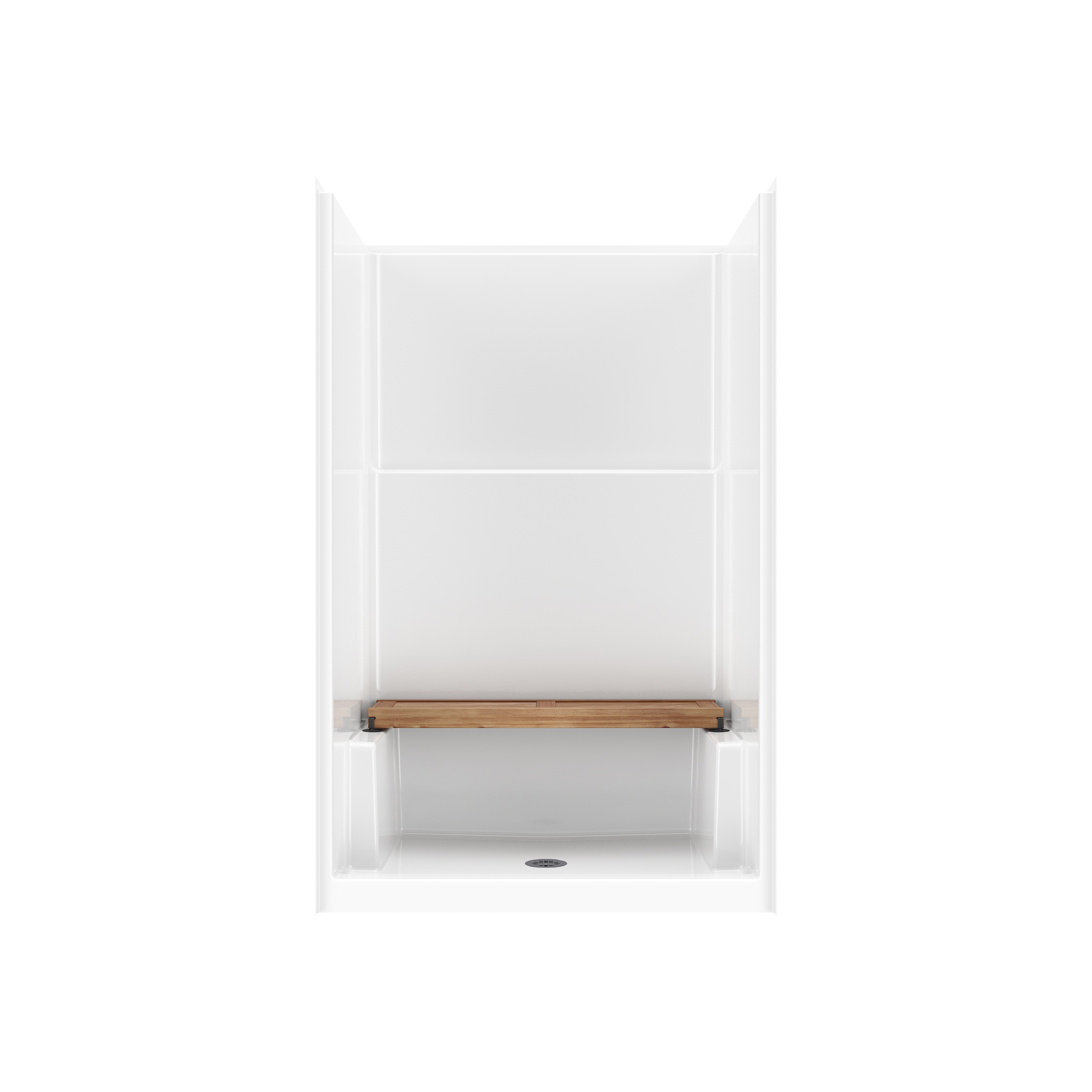 Icon SH4836 AcrylX™ Alcove Center Drain One-Piece Shower in White view 4