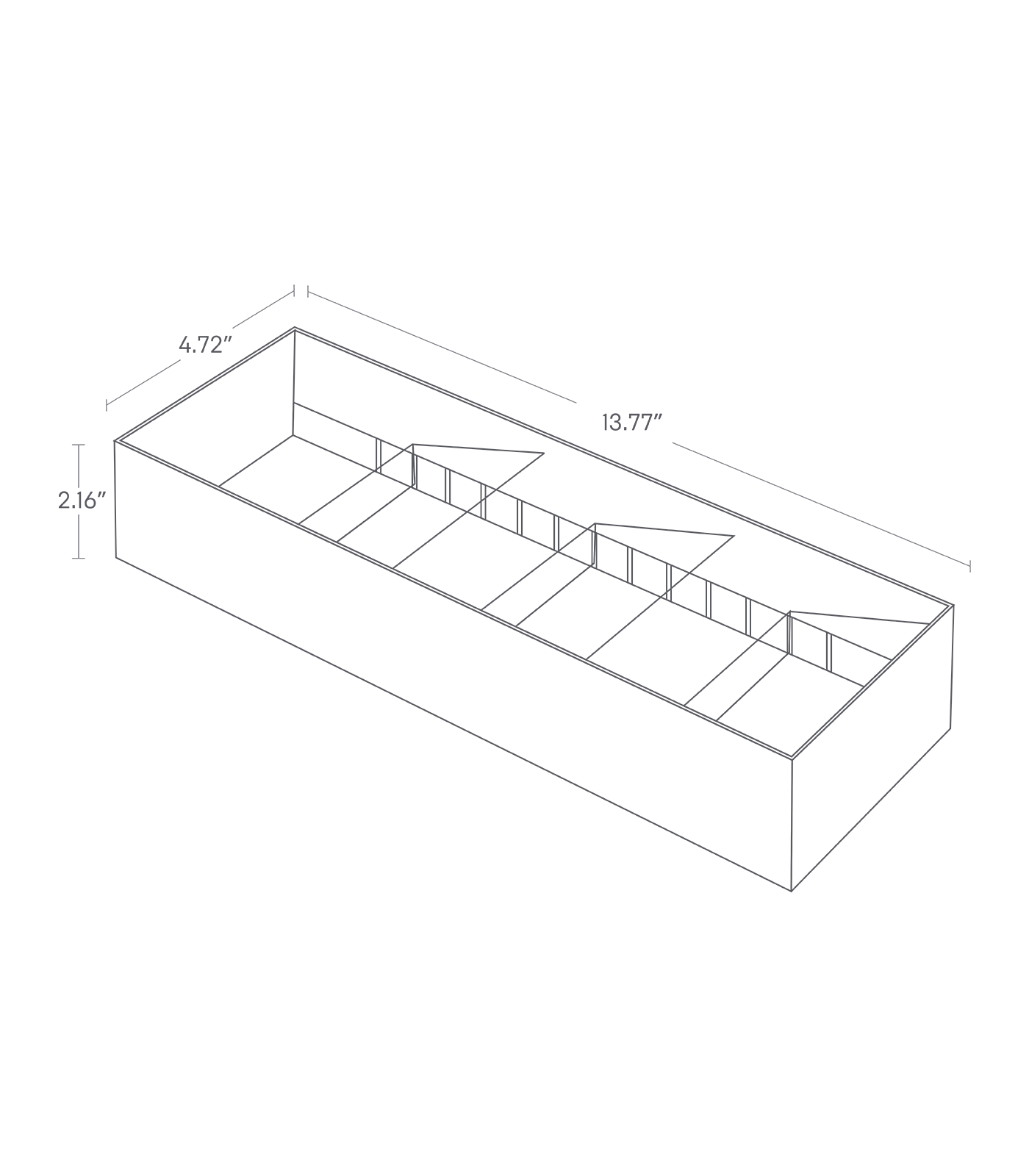 TOWER Cutlery Organizer. Style: Compact. 13.77 inches in length, 4.72 inches in width, and 2.16 inches in height.