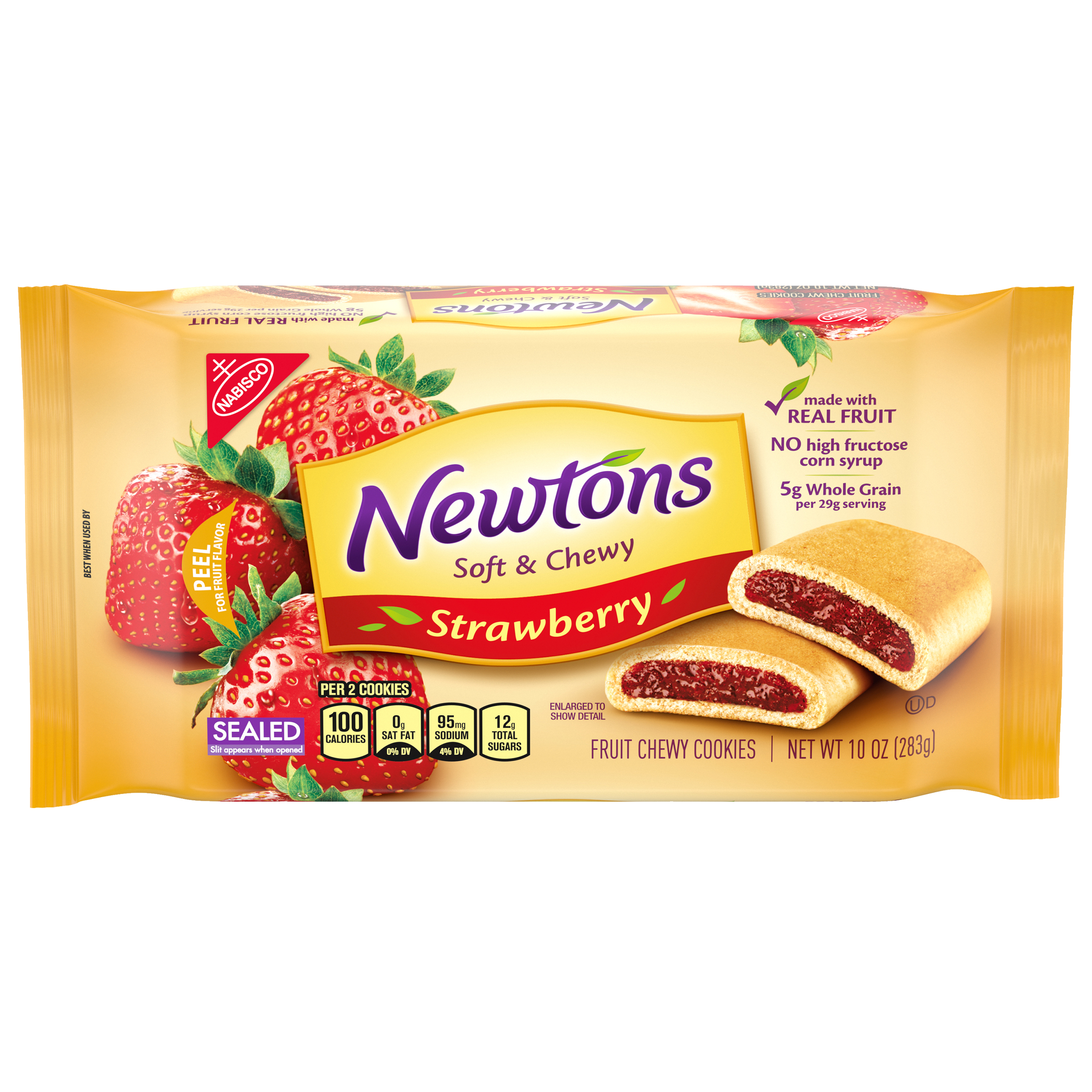 Newtons Soft & Fruit Chewy Strawberry Cookies, 10 oz Pack-0