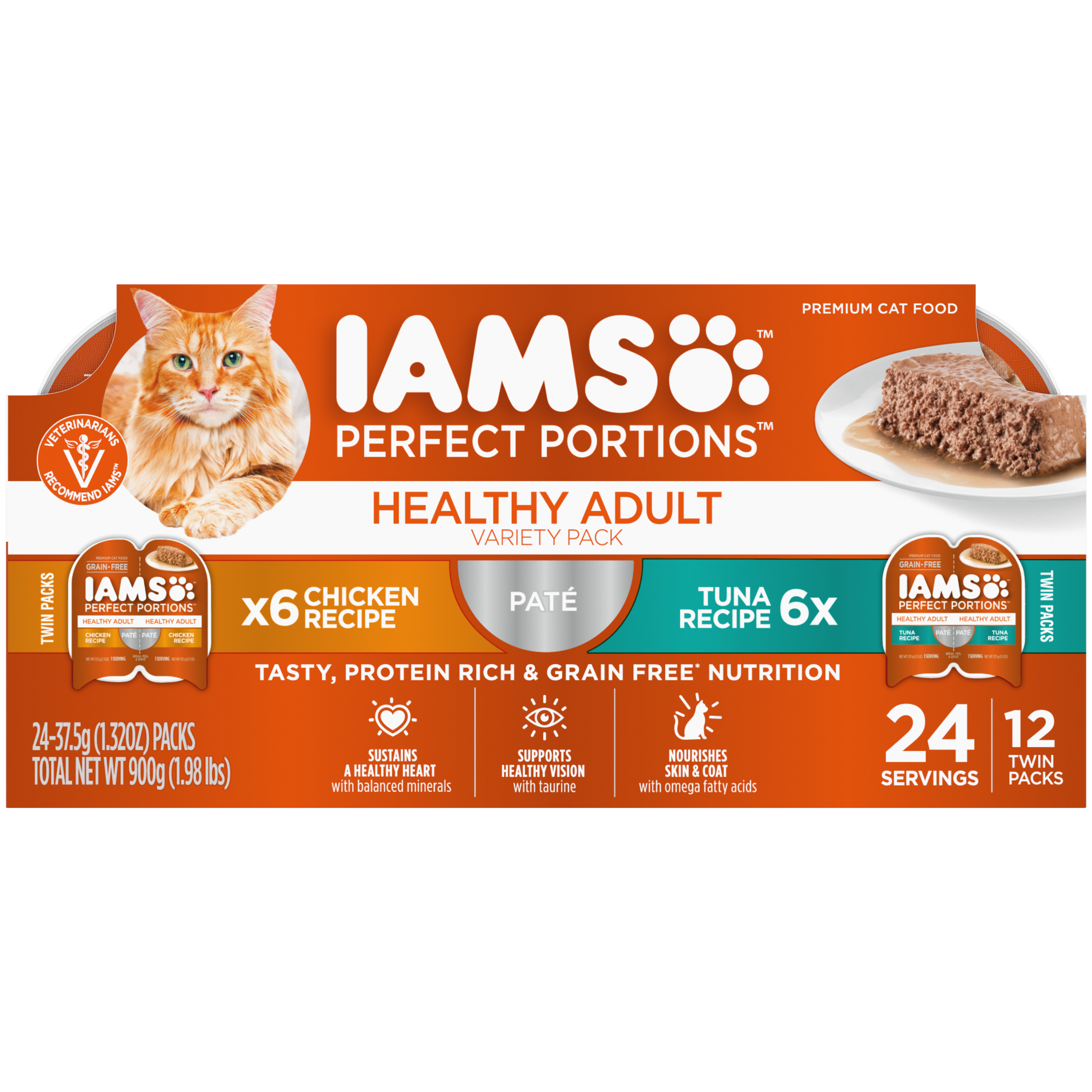 24/2.6 oz. Iams Perfect Portions Original Poultry Multipack - Food