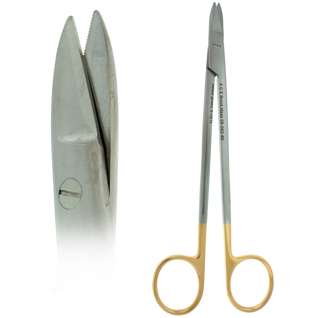 ACE Smith Wire Cutting Scissors, 1 blade serrated, tungsten carbide tips