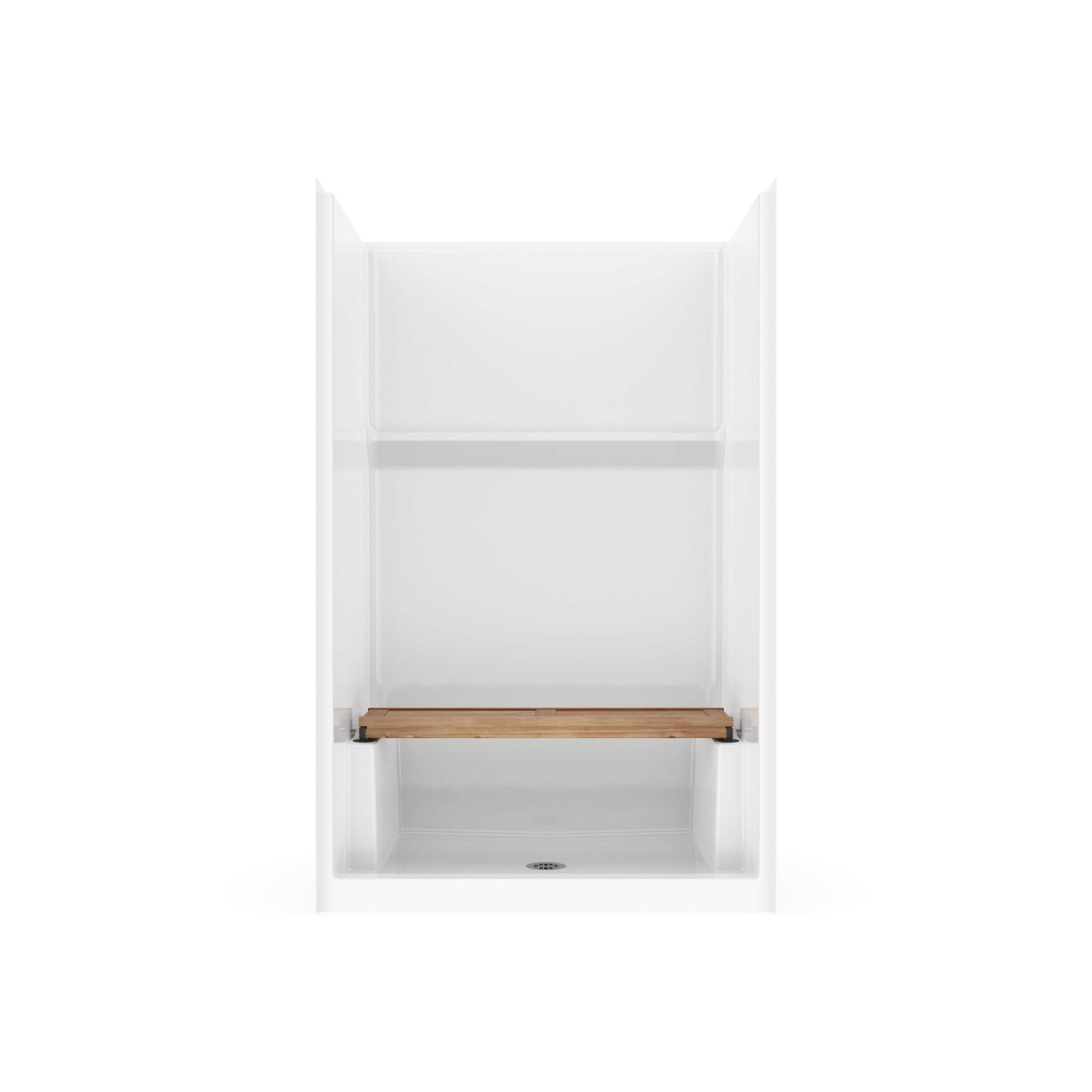 Icon SH4834 AcrylX™ Alcove Center Drain One-Piece Shower in White view 4