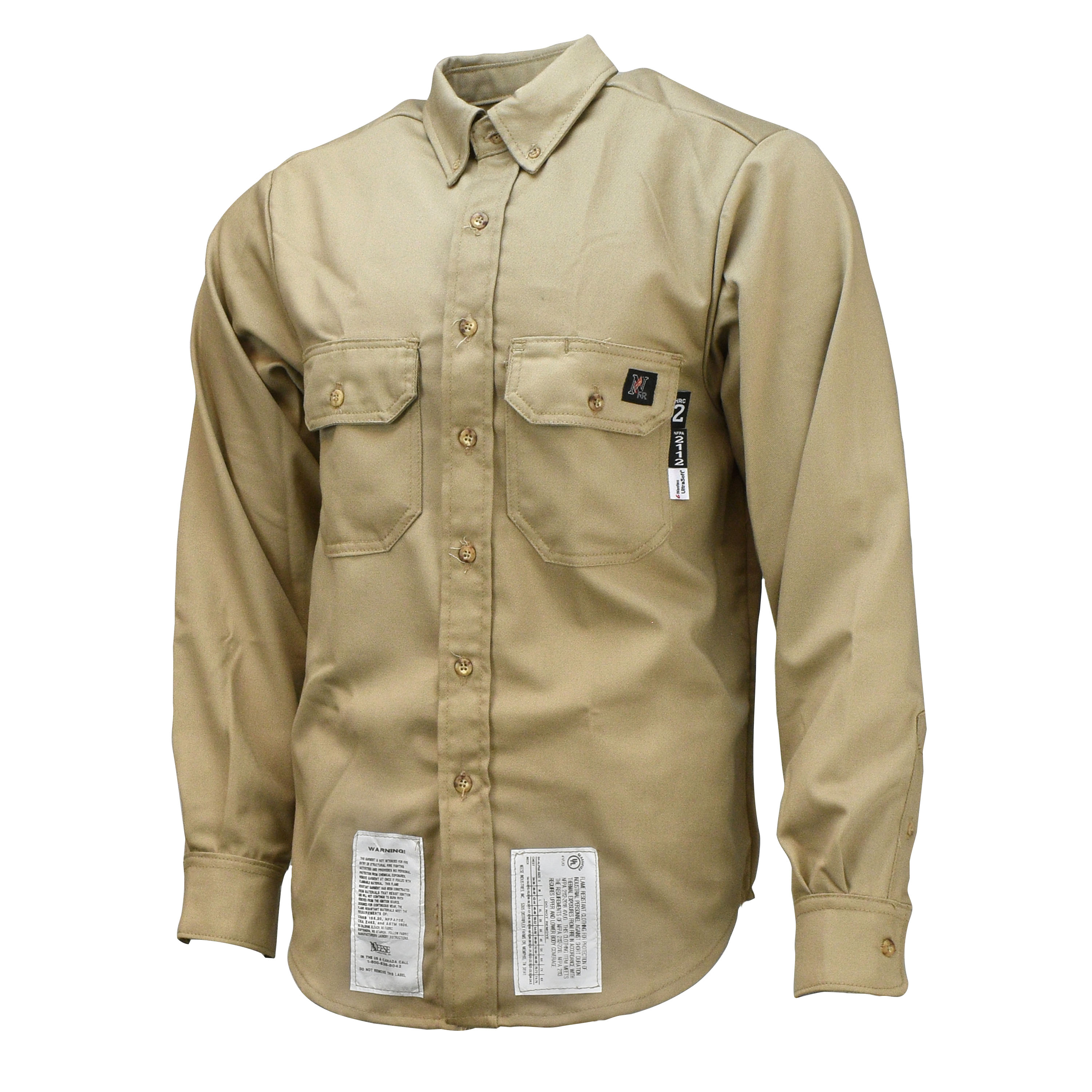 VU7SH 7 oz Ultra-Soft FR Shirt (CAT 2) - Khaki - Size 2X