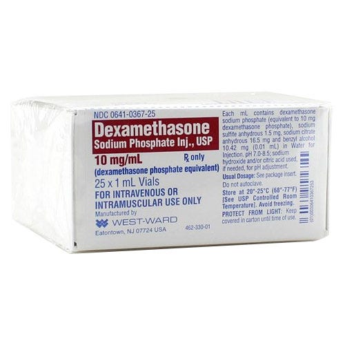 Dexamethasone Sodium Phosphate 10mg/ml 1ml Vial - 25/Box