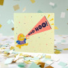 Woo-Hoo Greeting Card for Kids - Birthday, Congratulations, Thinking of You, Friendship, Encouragement image