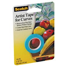 SKU 7010383672 | Scotch® Artist Tape FA2038 1/6 in x 10 yd For Curves
