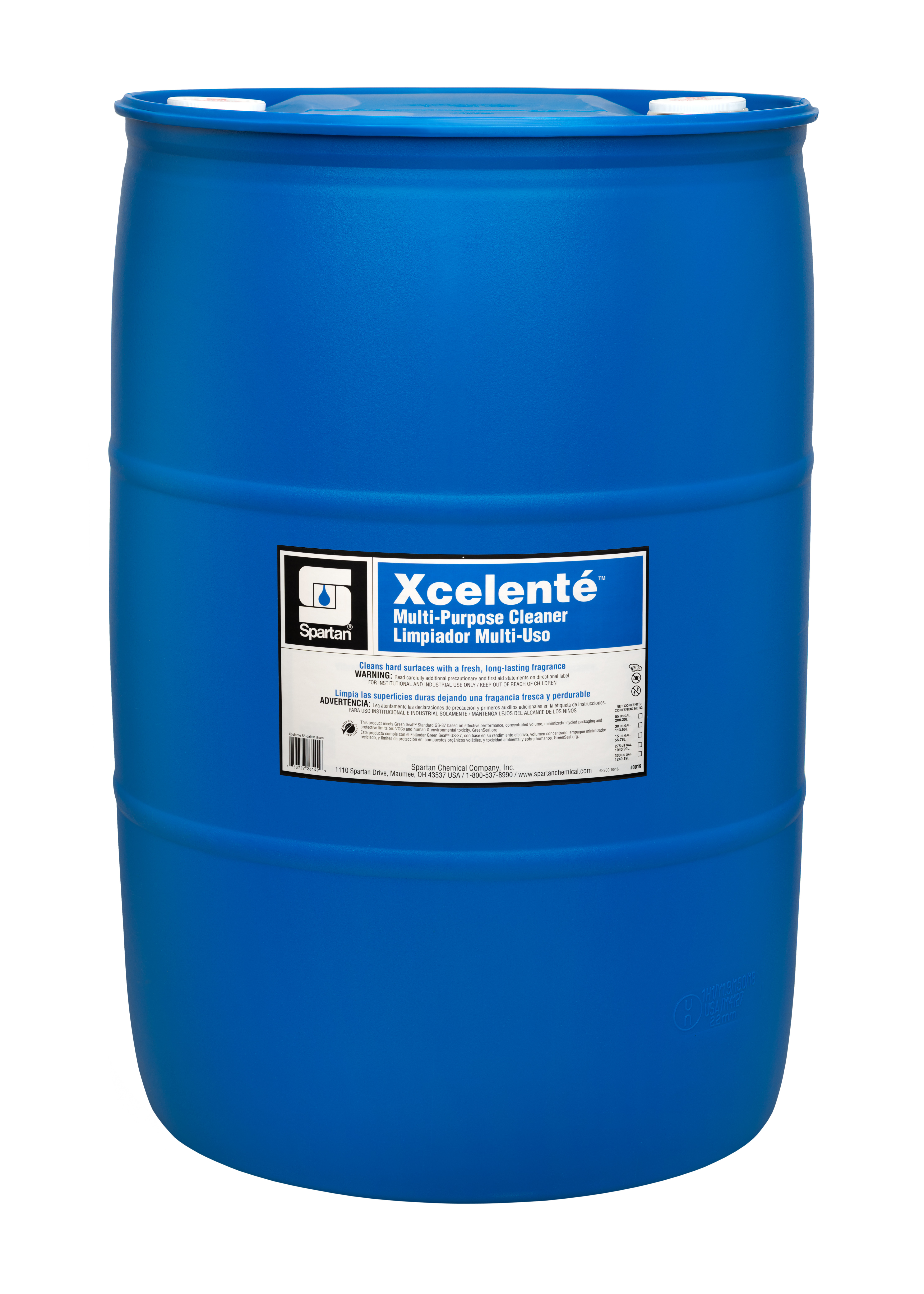 Spartan Chemical Company Xcelente, 55 GAL DRUM