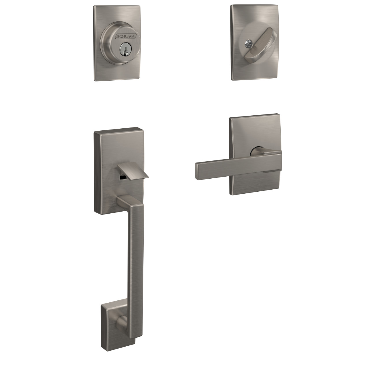 Custom Single Cylinder Handleset and Northbrook Lever with Century Trim
