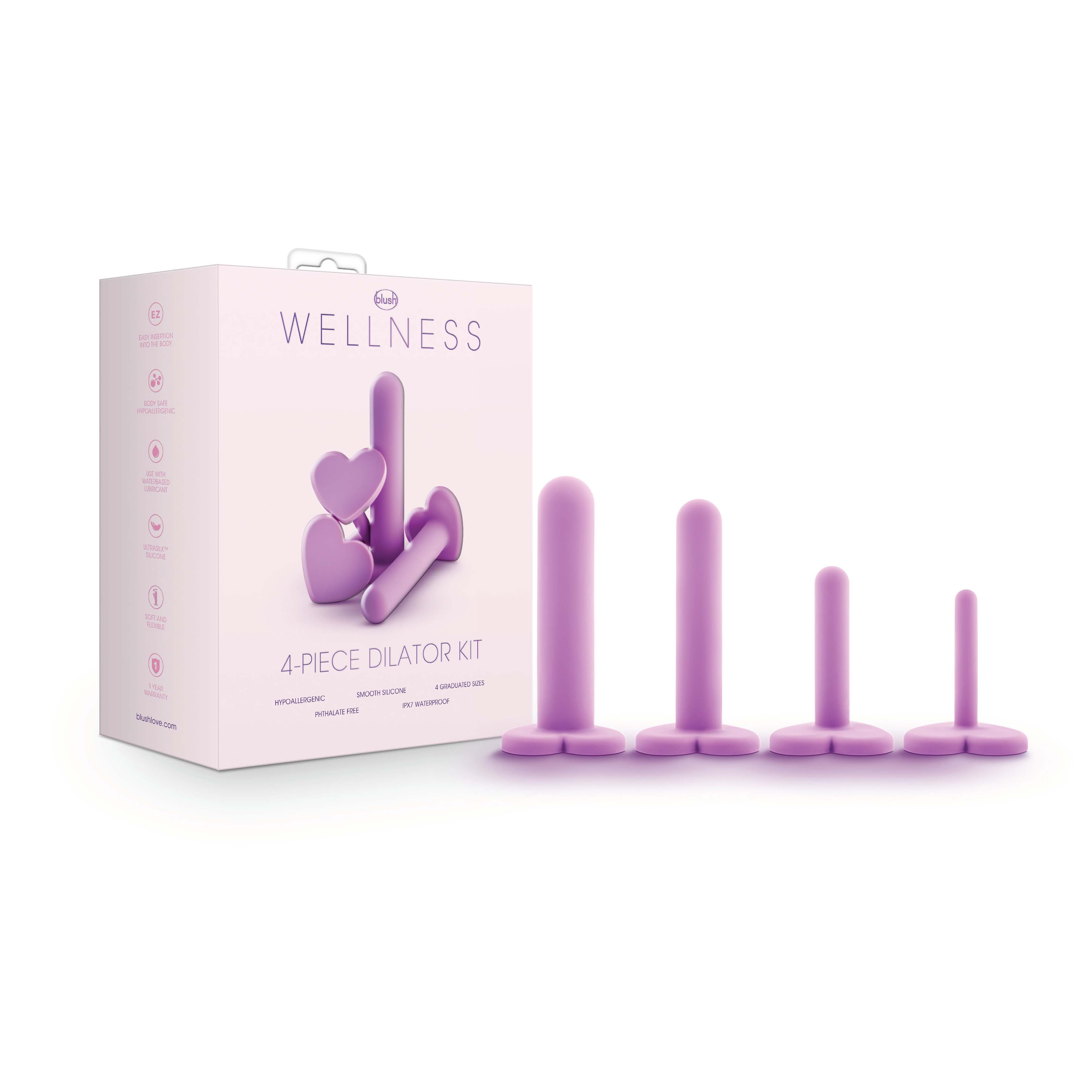 Wellness By Blush? / UltraSilk? Progressive 4-Piece Dilator Kit - Made with Puria? Silicone