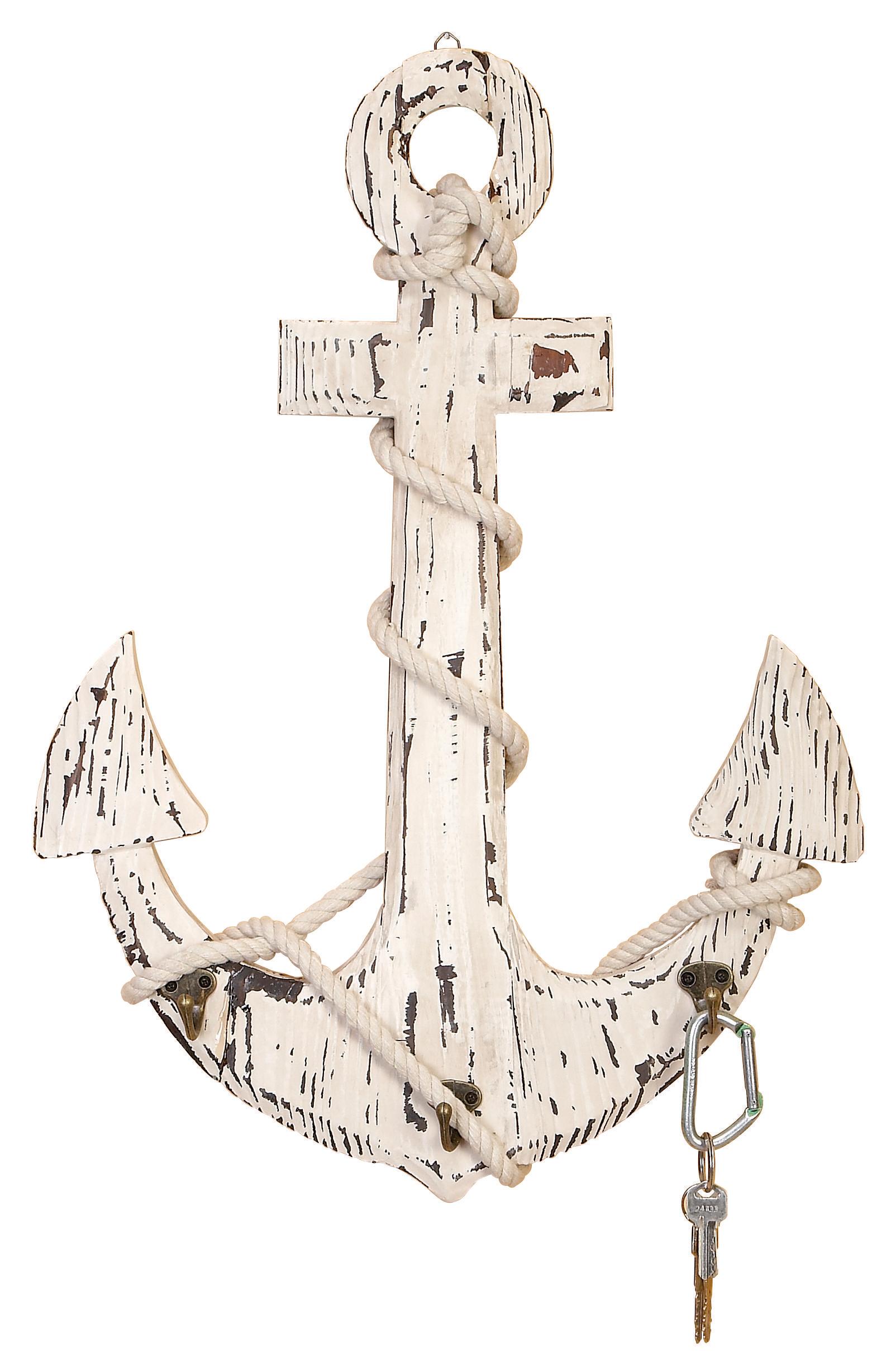 White Wood  Wall Hook, 18" x 3" x 24"