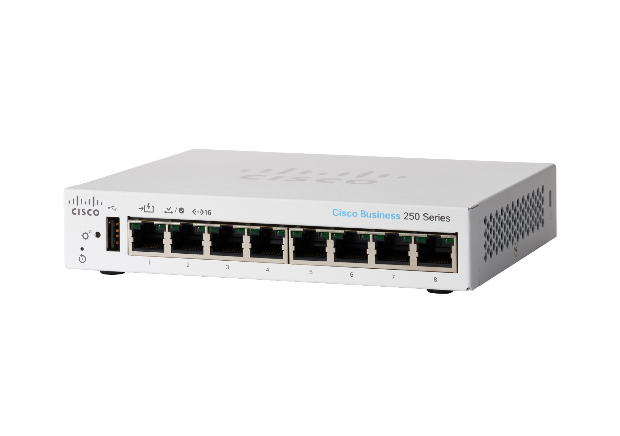 Cisco+CBS250-8T-D+8+Port+GE+Desktop+Smart+Switch