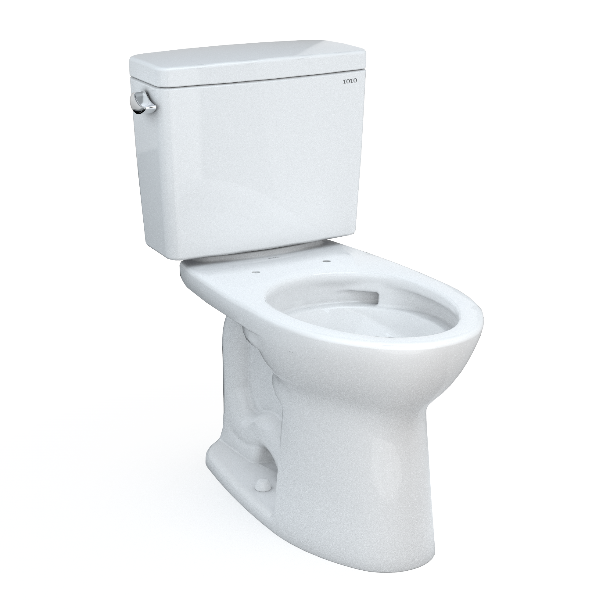 TOTO Drake Two-Piece Elongated 1.6 GPF TORNADO FLUSH Toilet with CEFIONTECT, Cotton White, Vitreous China, CST776CSG#01