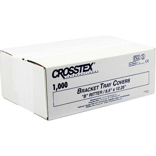 Bracket Tray Covers, Size B - Ritter, 8.5" x 12.25", White - 1000/Box