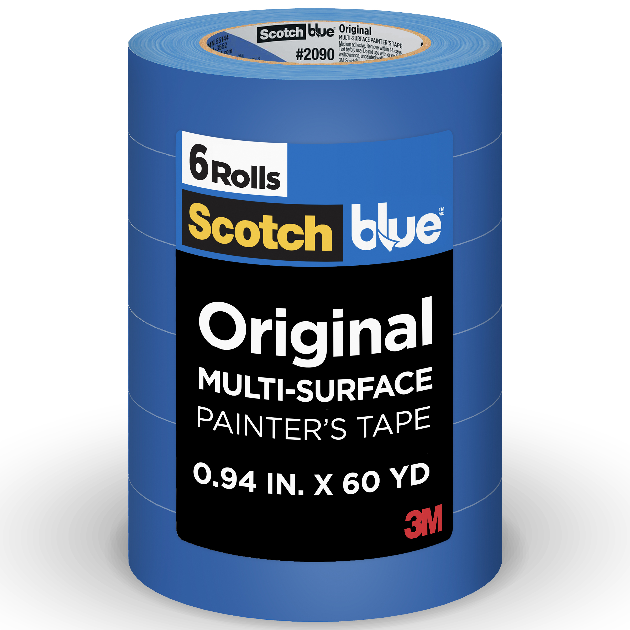 SCOTCHBLUE MULTI-SURFACE PAINTER'S TAPE 0.94 X 60YD (24MM X 54.8M) 6 PACK