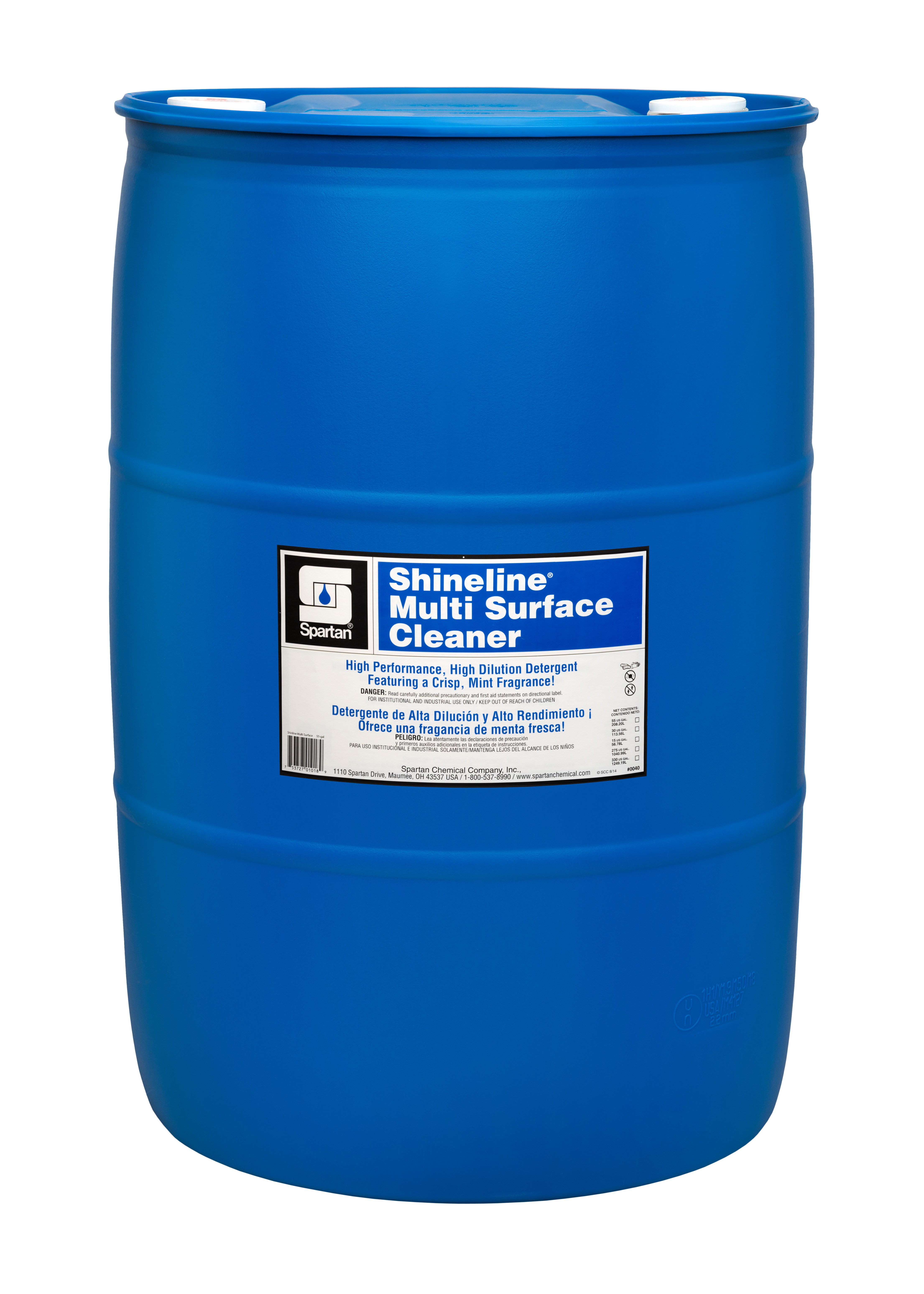Spartan Chemical Company Shineline Multi Surface Cleaner, 55 GAL DRUM