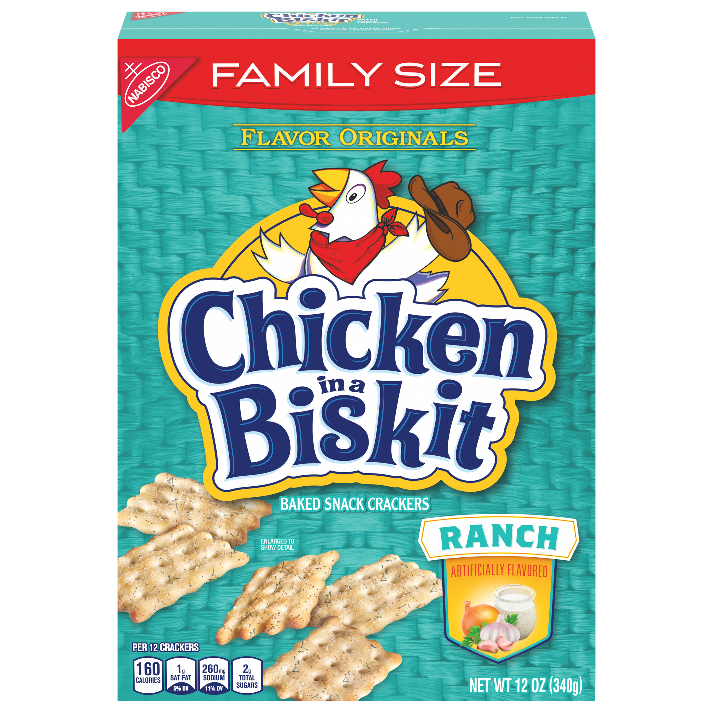 Chicken in a Biskit Ranch Baked Snack Crackers, Family Size, 12 oz-thumbnail-0