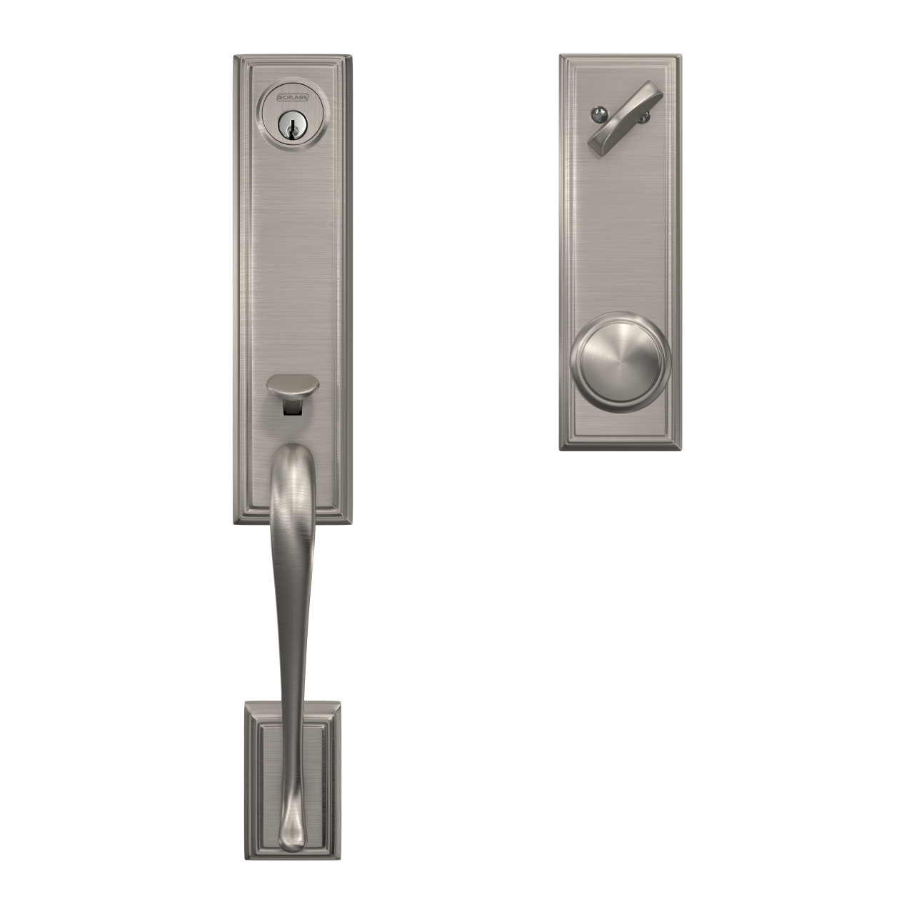 Custom 3/4 Trim Single Cylinder Handleset and Andover Knob with Addison Trim
