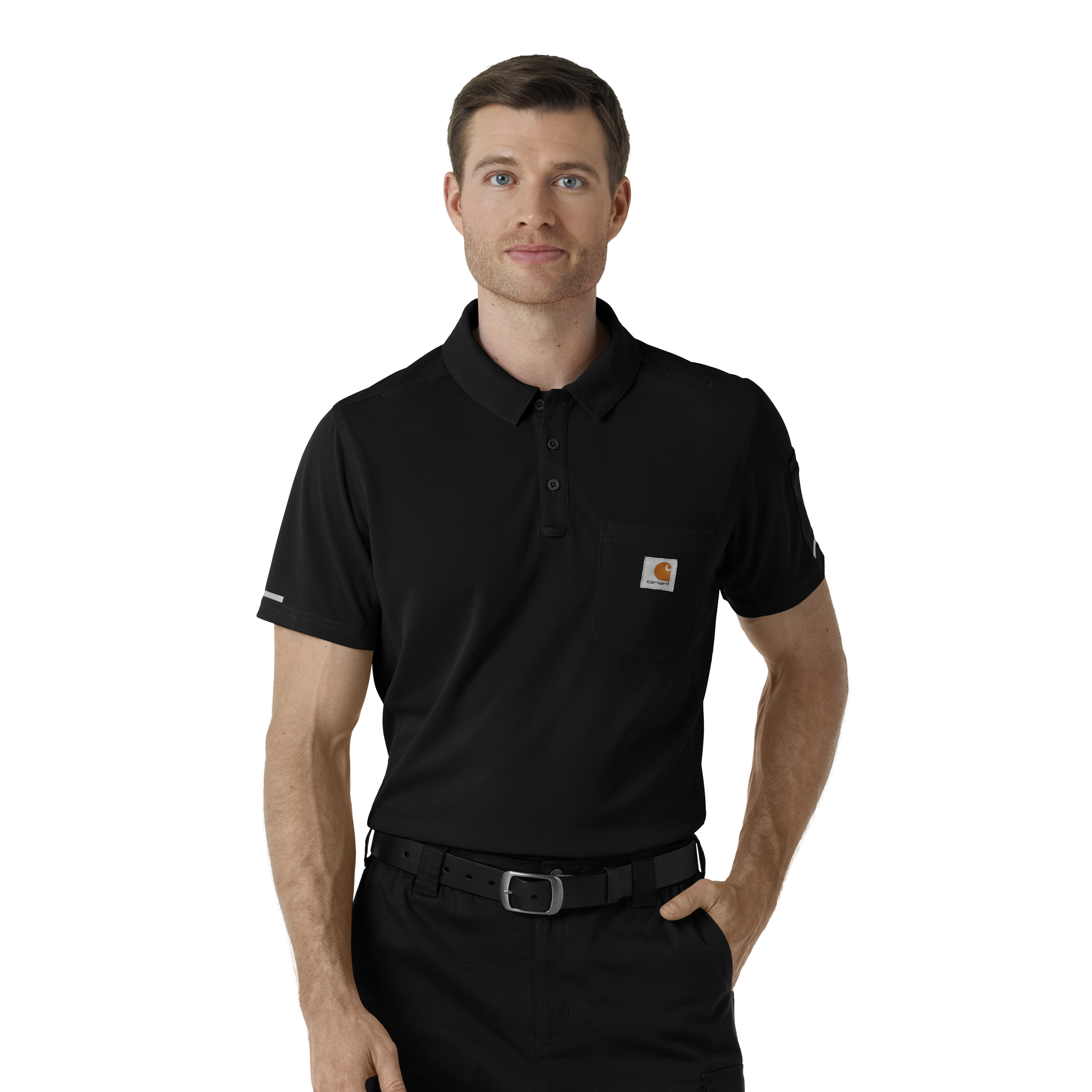 Rugged Flex RSCU Men&#8216;s Lightweight Short Sleeve Polo Scrub Top-Carhartt
