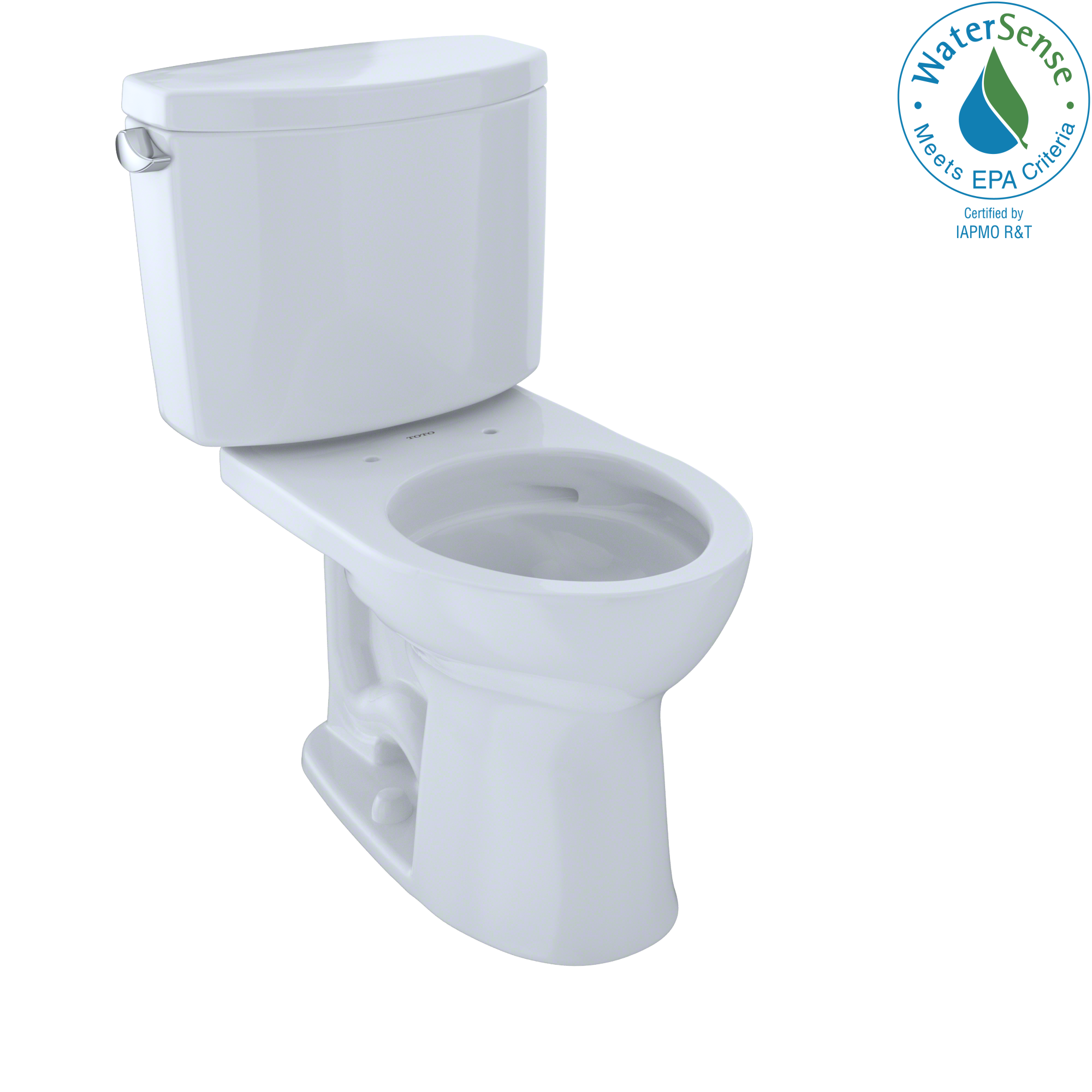 TOTO Drake II Two-Piece Round 1.28 GPF Universal Height Toilet with CEFIONTECT, Cotton White, Vitreous China, CST453CEFG#01