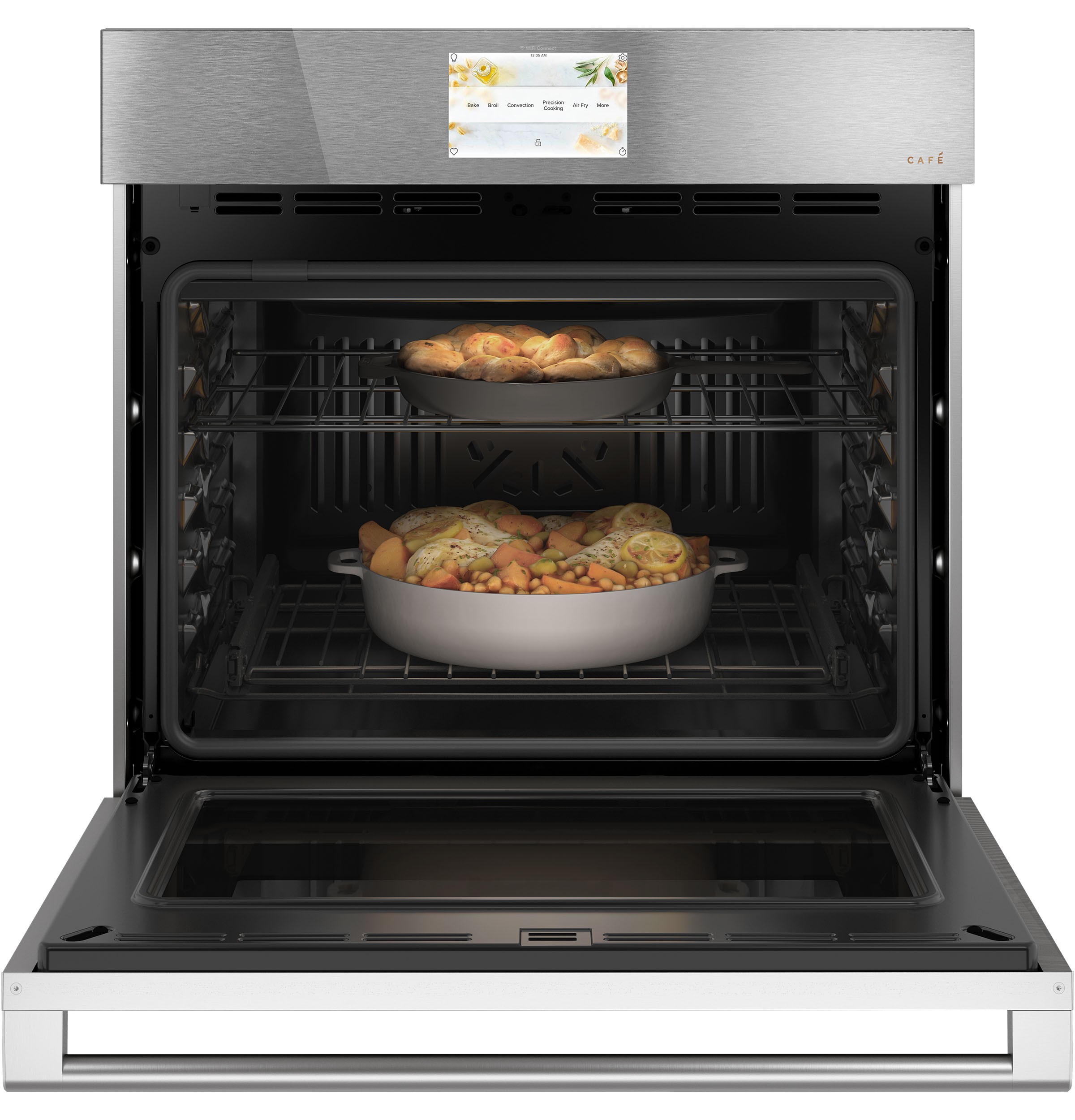 30" Width — Slf & Stm Cln — Conv Oven — 7" Full-Clr Tch LCD Scrn — 1x Roller Rck, Meat Prb — Prec Ckg, Hot-Air Fry — ADA Compliant — Connectable via built-in WiFi — Est Drop Date = JUN-26 view 3