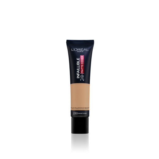 l'oréal paris infaillible 24h matte cover yüksek kapatıcı fondöten - 230 radiant honey