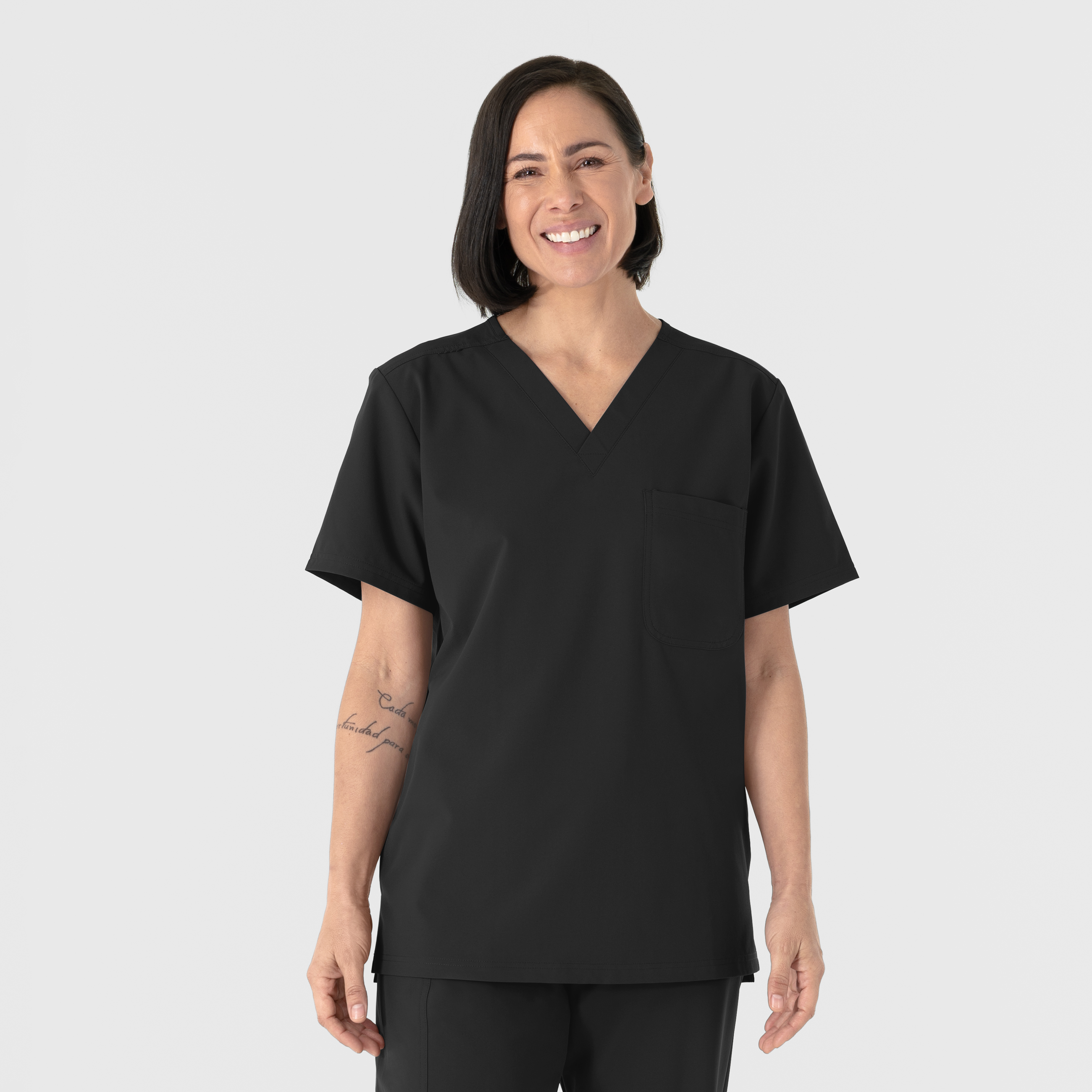 NURTUR Unisex V-Neck Scrub Top-Wonder Wink